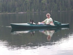 Denny Pond - first time in a kayak since being a tripawd